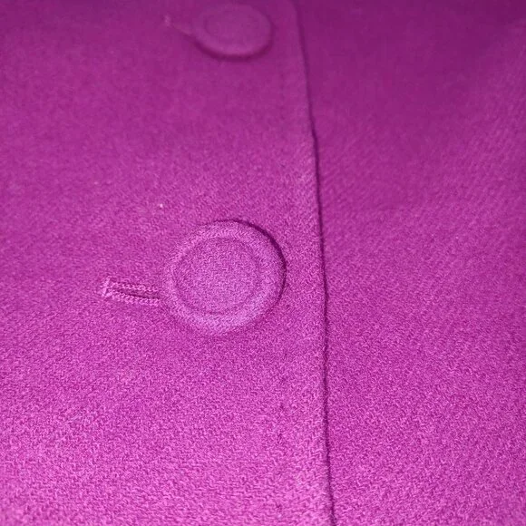Talbots Woman Wool Swing Jacket Plus Size 14W Purple Classic Layering Office - Picture 6 of 10